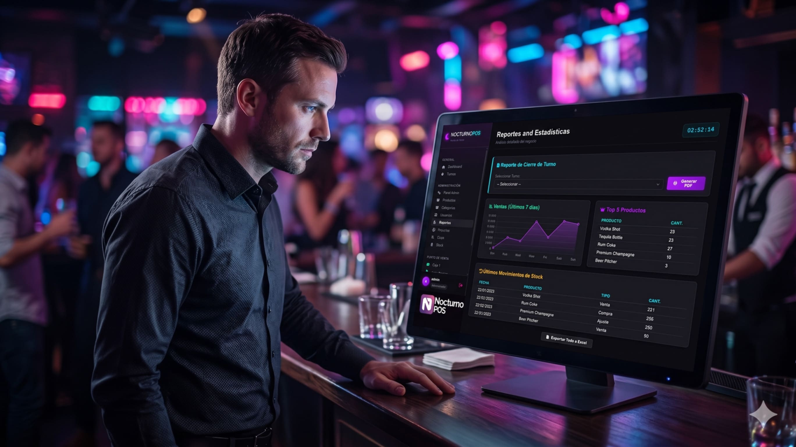 Dashboard de NocturnoPOS